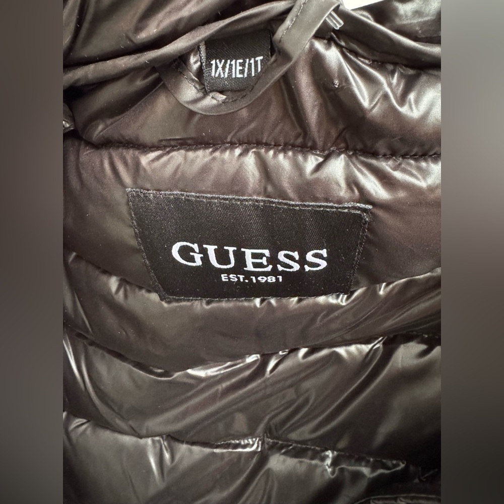 GUESS Women's Mid-Weight Hooded Balck Jacket Size 1X NWT - Picture 16 of 16
